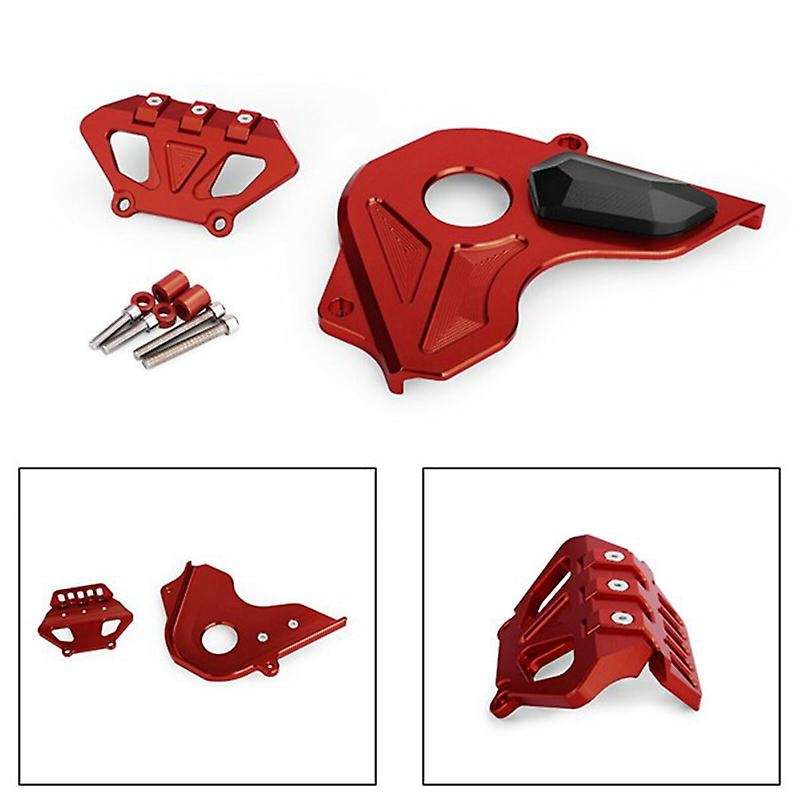 1 Piece Front Gear Chain Cover Aluminum Alloy Guard for CBR650F CB650F CB650R 2014-2020(Red)