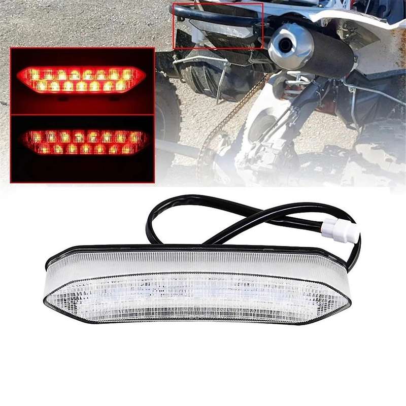 1 Pcs White Motorcycle LED Brake Tail Light for 700 YFZ450R Motorcycle Accessories