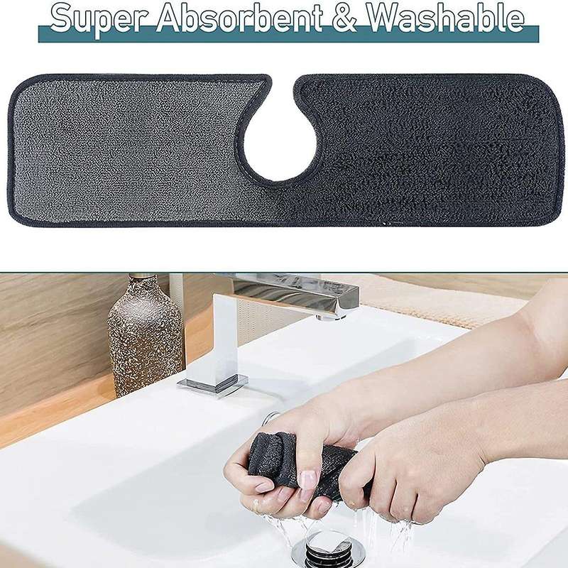 1 Pieces of Kitchen Faucet Absorbent Pad Sink Protection Towel Pad Sink Splash Plate Washing Pad Dry