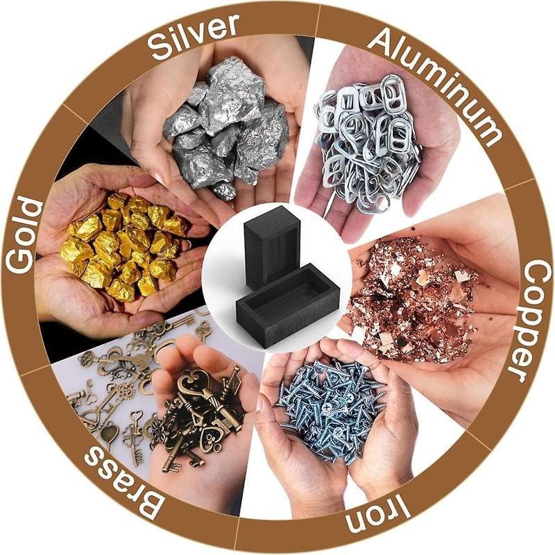 1 Pieces 1kg Graphite Ingot Mold Casting Tool, Casting Melting Tool, Used for Refining Gold, Silver,