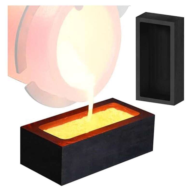 1 Pieces 1kg Graphite Ingot Mold Casting Tool, Casting Melting Tool, Used for Refining Gold, Silver,