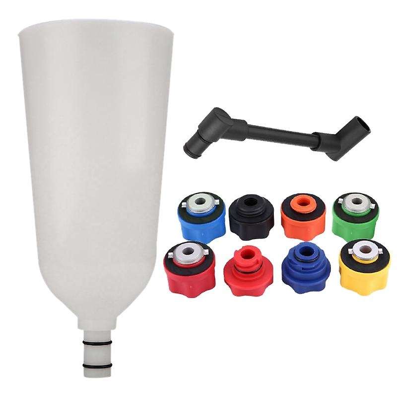 1 Set 10Pcs Car Engine Oil Funnel Adaptor Filling Set Plus Swivel Offset Extension Tube Car Van Tool