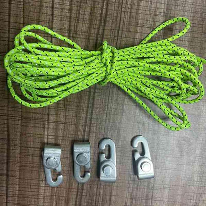 1 Set Automatic Lock Hook Self-Locking Knot Easy Tighten Rope Kit for Camping Tent Accessories 4Pcs