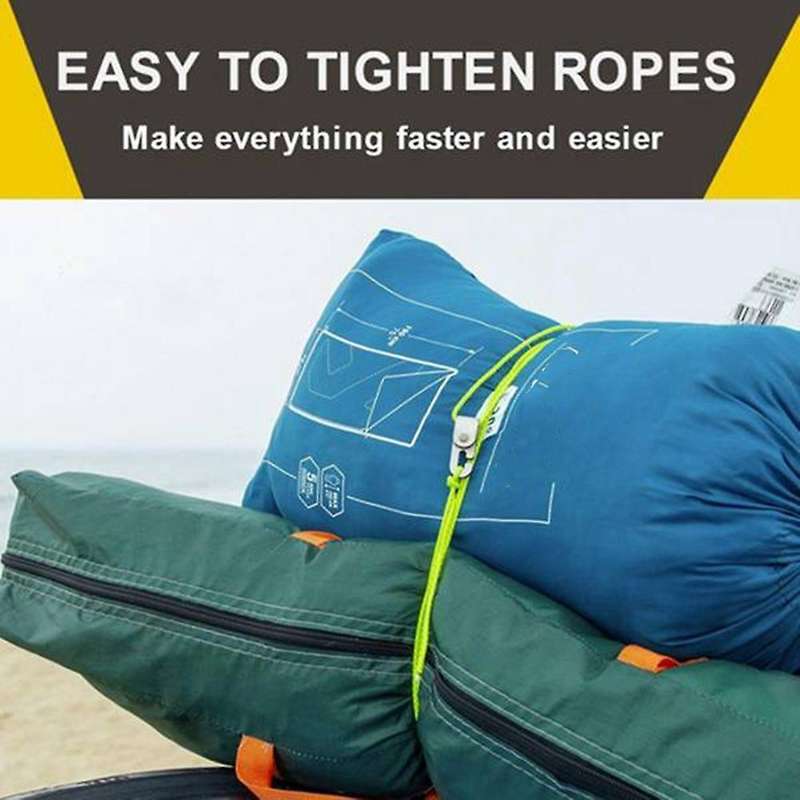1 Set Automatic Lock Hook Self-Locking Knot Easy Tighten Rope Kit for Camping Tent Accessories 4Pcs