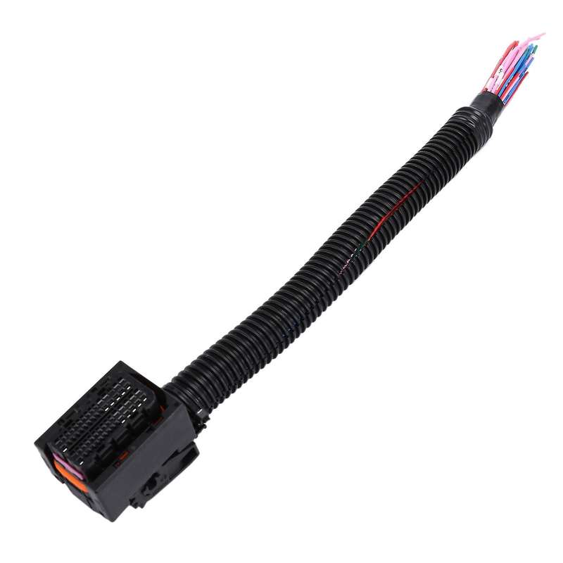 1 Set 60 Pin Automotive EDC17 Computer Board Common Rail Connector Plug with Wiring Harness for Weic