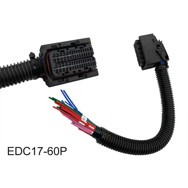 1 Set 60 Pin Automotive EDC17 Computer Board Common Rail Connector Plug with Wiring Harness for Weic