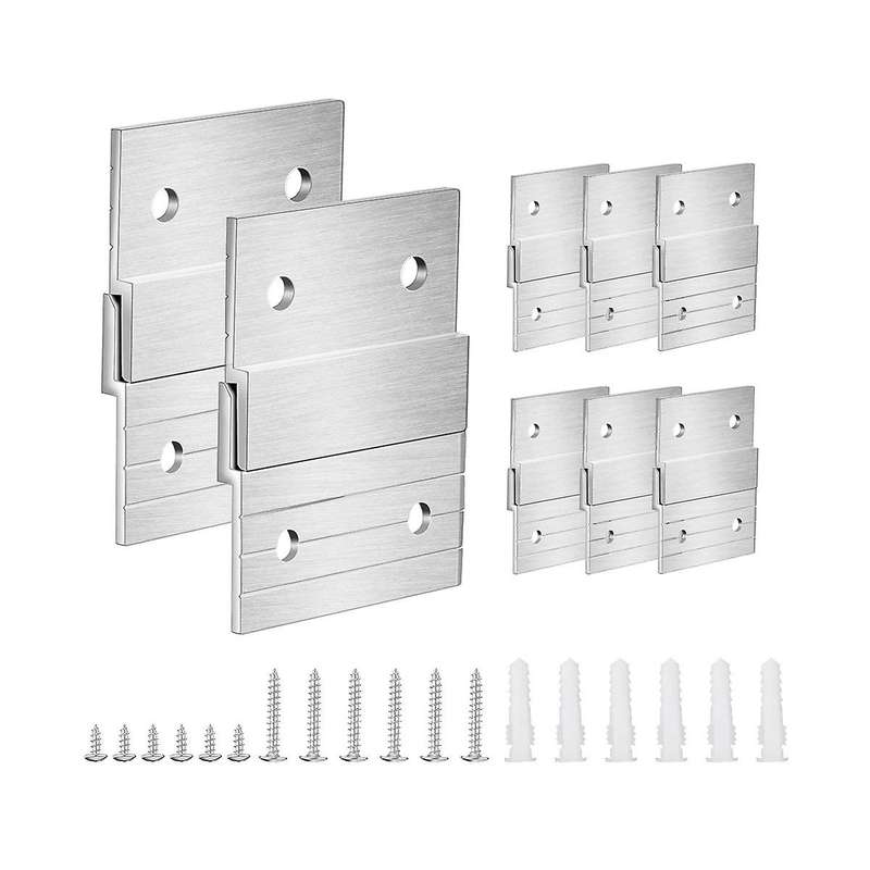 1 Set 5in French Cleat Hanger Heavy Duty Metal Hanger Photo Rack Art Frame Wall Hardware Z-barfor Ho