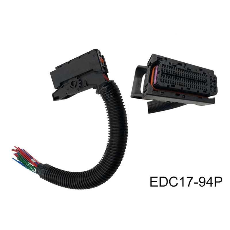 1 Set 94 Pin Automotive EDC17 Computer Board Common Rail Connector Plug with Wiring Harness for Weic