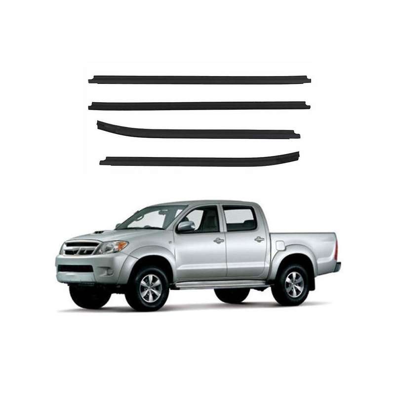1 Set Car Door Glass Outer Sealing Strip Assembly for Fortuner 2012-2015 68161-0k010 68164-0k020 681