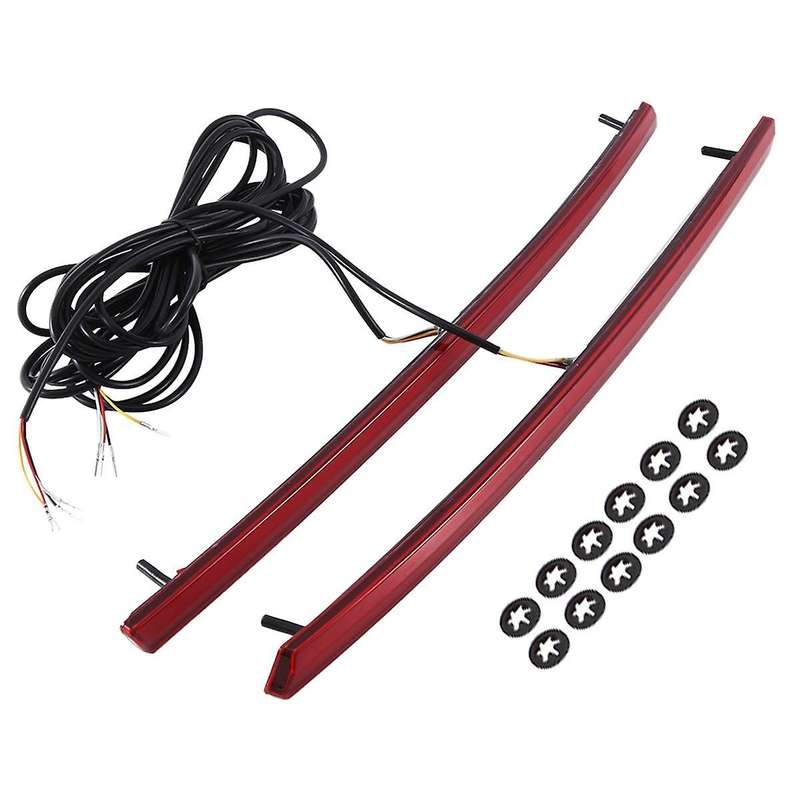 1 Set Car Rear Bumper Tail Light Red LED Reflector Brake Lamp Warning Turn Signal Light for Kuga 20