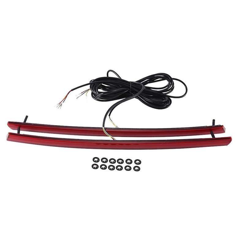 1 Set Car Rear Bumper Tail Light Red LED Reflector Brake Lamp Warning Turn Signal Light for Kuga 20