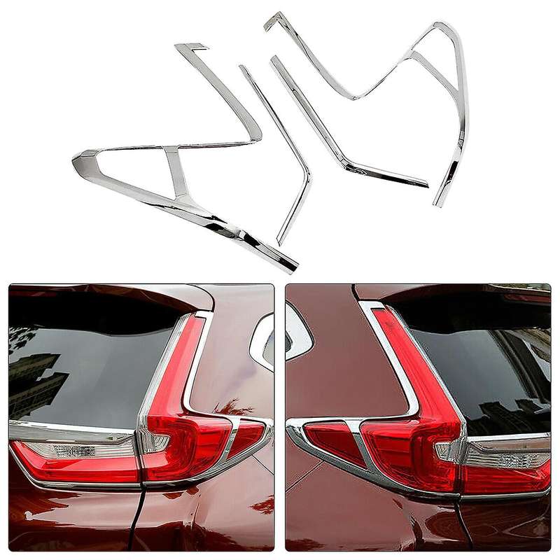 1 Set Car Rear Fog Light Taillight Cover Chrome Moulding Cover Trims for -V 2017-2019