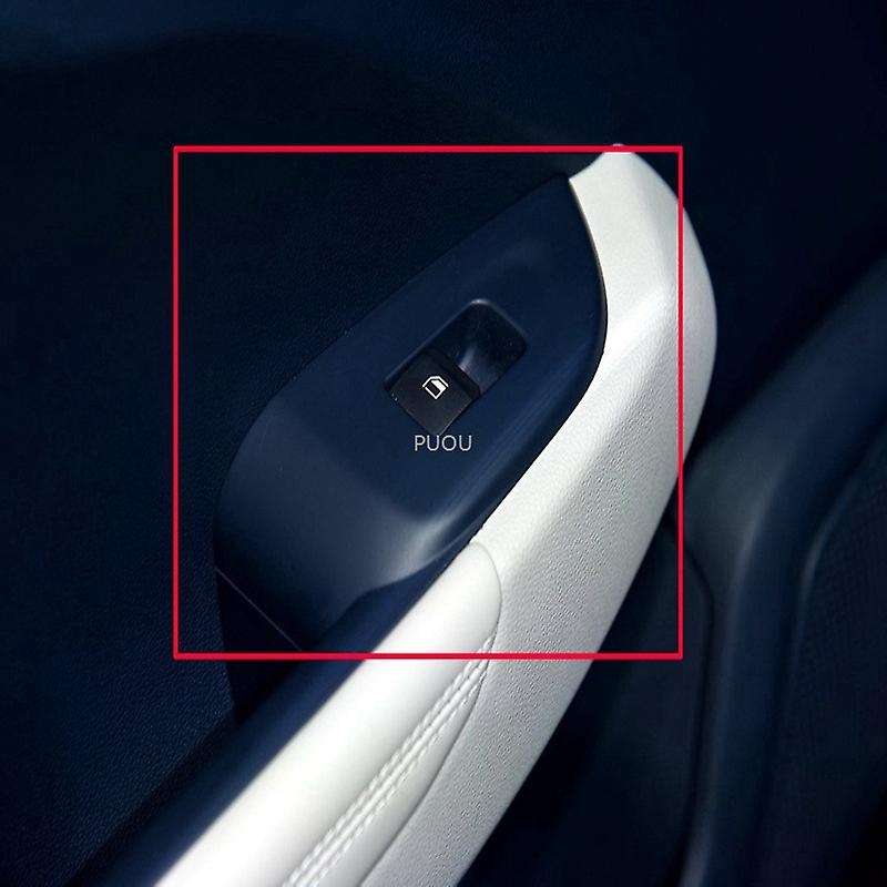 1 Set Carbon Fiber Interior Door Armrest Window Lift Switch Panel Cover Trim for Venue 2019-2020