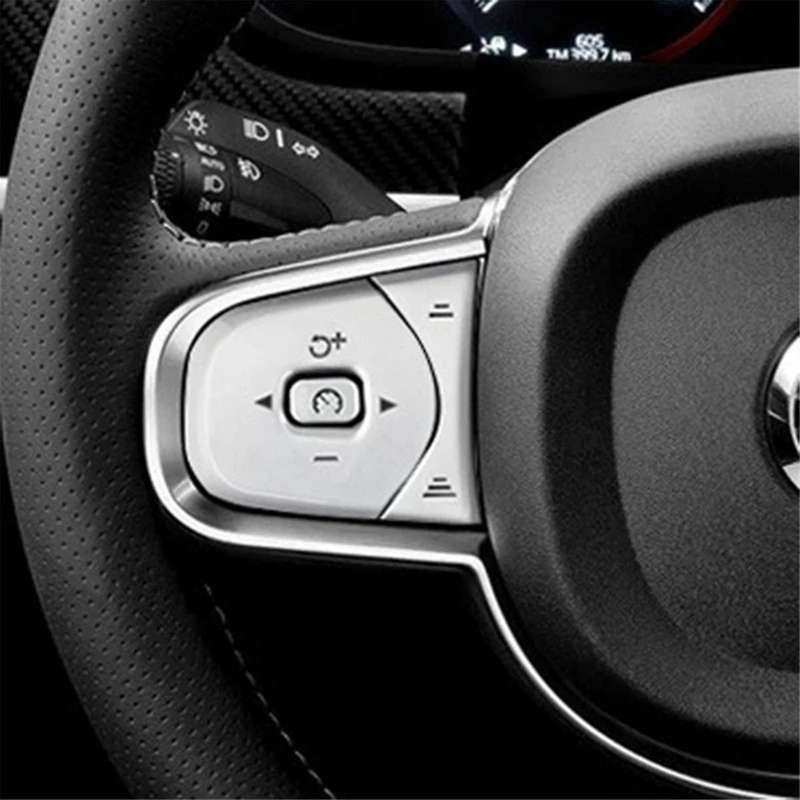 1 Set Car Sstyling Steering Wheel Button Covers Trim Stickers for XC60 XC90 S90 S60 V90