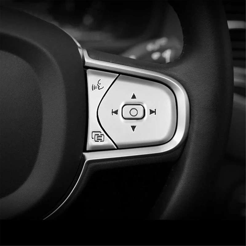1 Set Car Sstyling Steering Wheel Button Covers Trim Stickers for XC60 XC90 S90 S60 V90