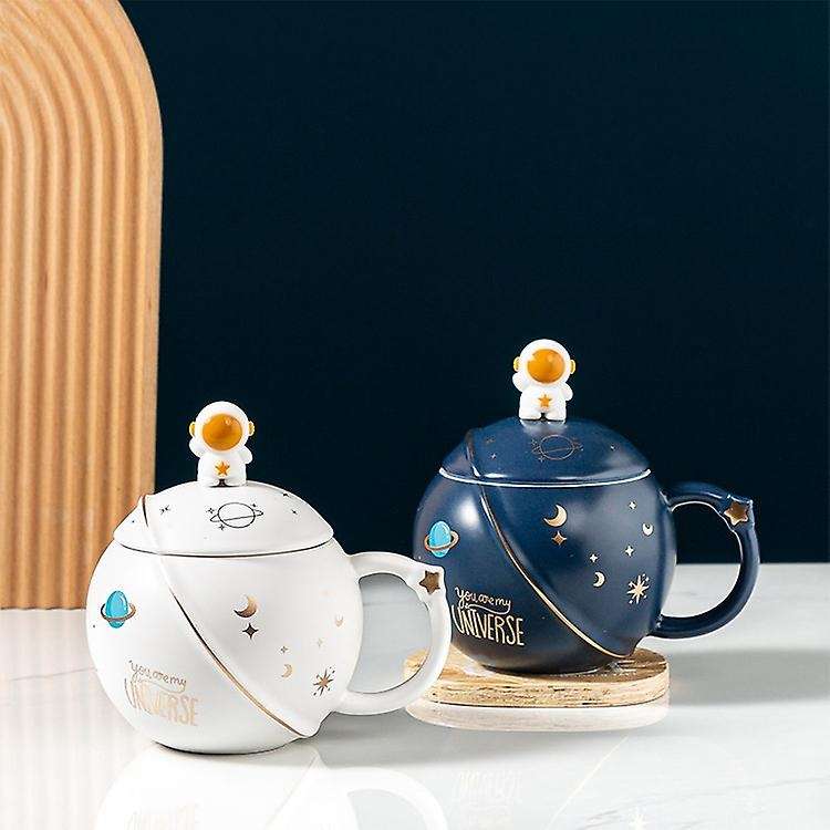 1 Set Fashion Coffee Mug Decorative Astronaut Planet Water Cup Drinking Mug B