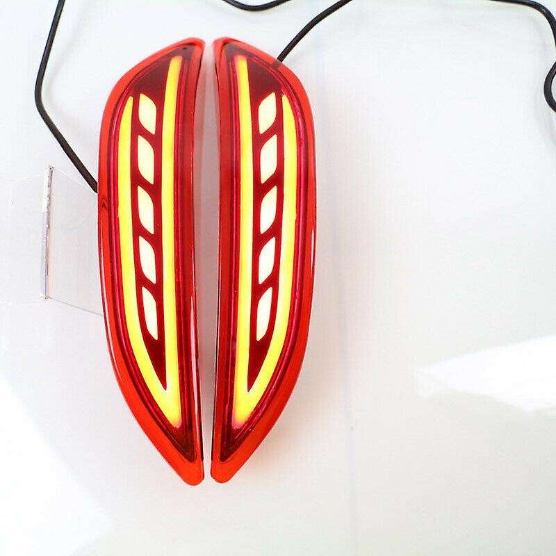 1 Set for City 2014 2015 2016 LED Rear Bumper Lights Brake Tail Light Reflector Running Daytime Runn