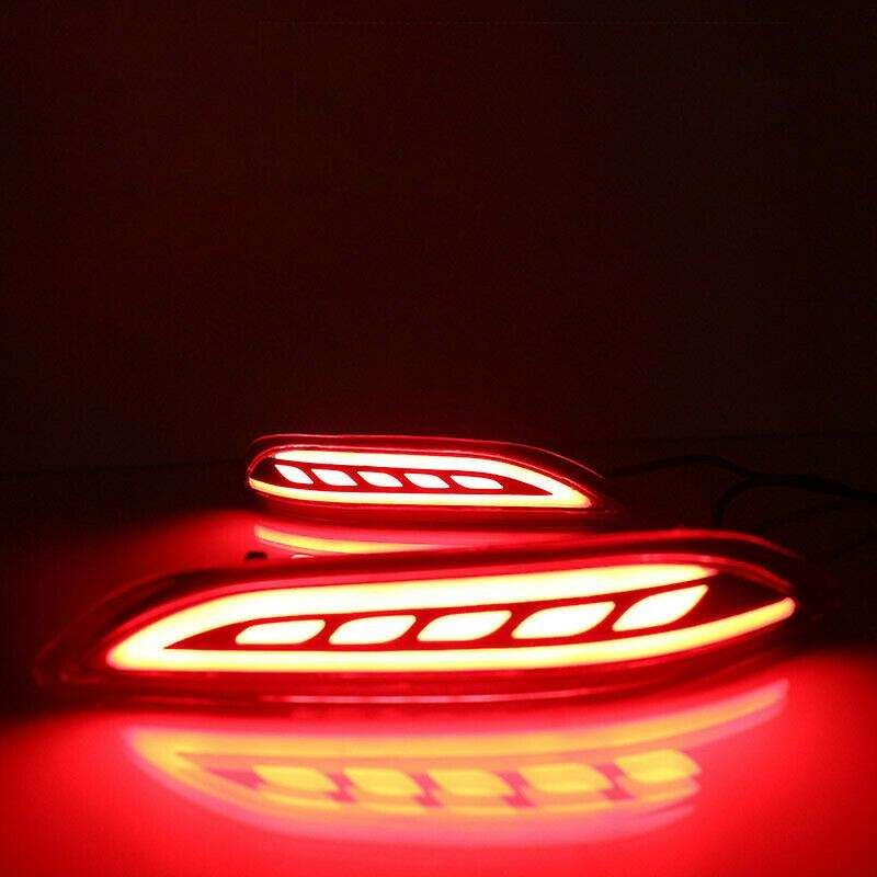 1 Set for City 2014 2015 2016 LED Rear Bumper Lights Brake Tail Light Reflector Running Daytime Runn