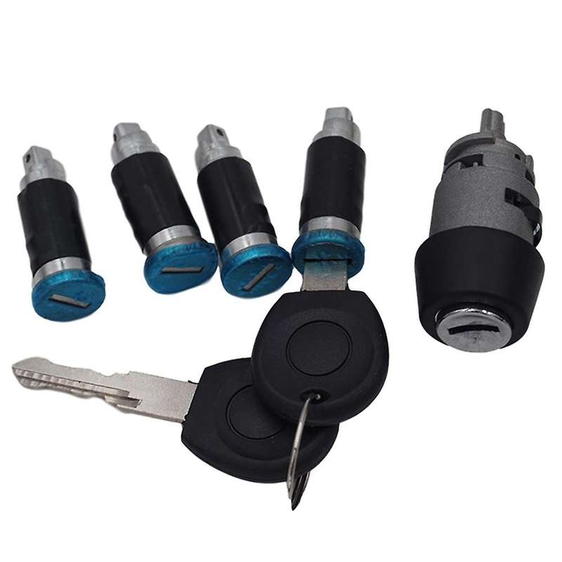 1 Set Ignition Switch 4 Door Lock Barrel 2 701837205 for T4 Iv 1990-2003 Transporter Double Barn Do