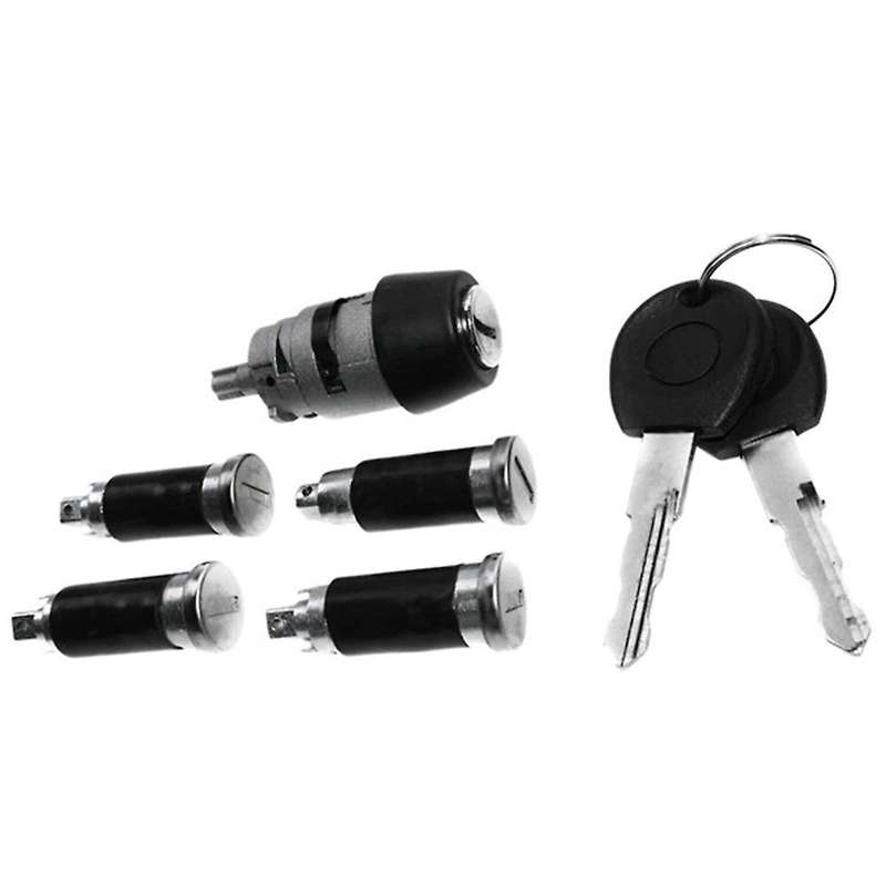 1 Set Ignition Switch 4 Door Lock Barrel 2 701837205 for T4 Iv 1990-2003 Transporter Double Barn Do