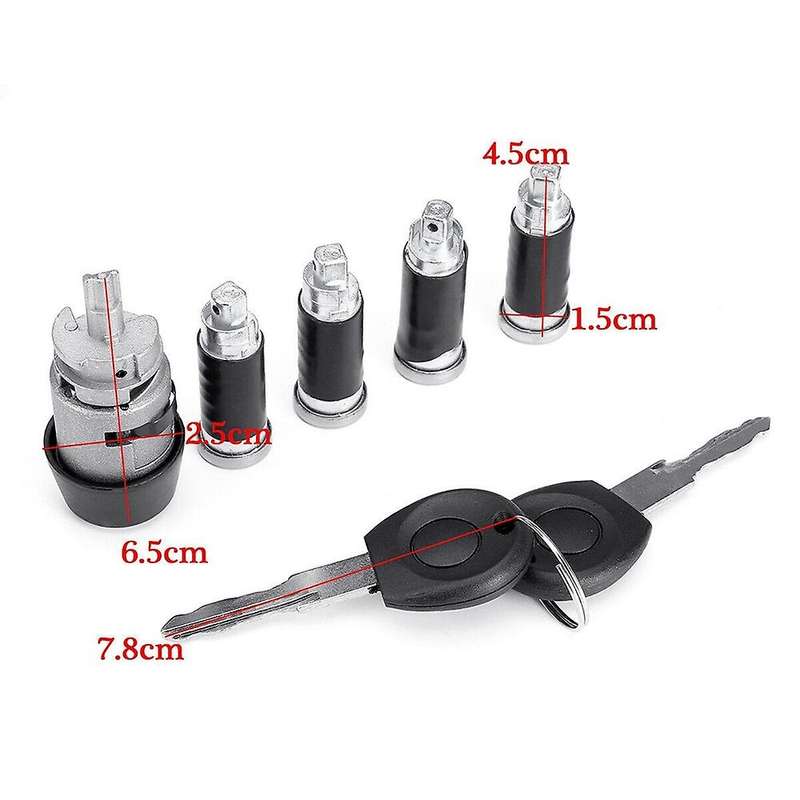 1 Set Ignition Switch 4 Door Lock Barrel 2 701837205 for T4 Iv 1990-2003 Transporter Double Barn Do