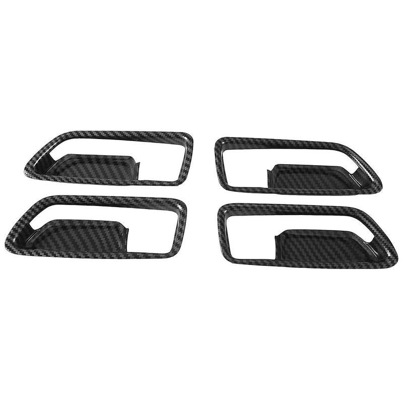 1 Set New Door Handle Button Decoration Sticker Fortoyota 20 Interior Handle Carbon Fibre Refit