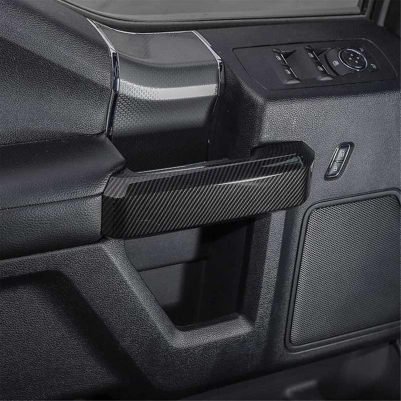 1 Set of Carbon Fiber Door Handle Decorative Covers for 2015-2020 Interior Modification