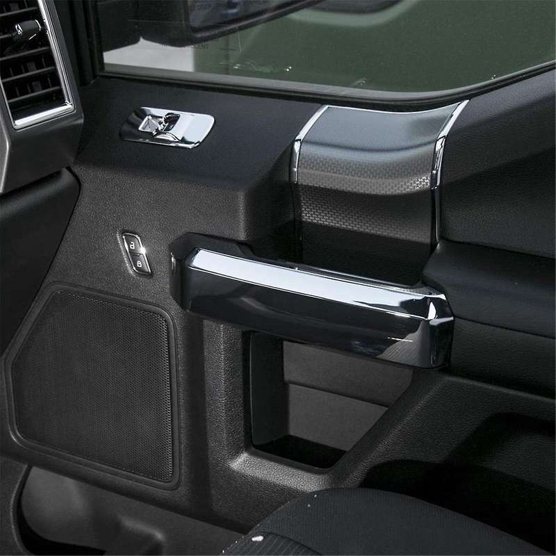 1 Set of Carbon Fiber Door Handle Decorative Covers for 2015-2020 Interior Modification