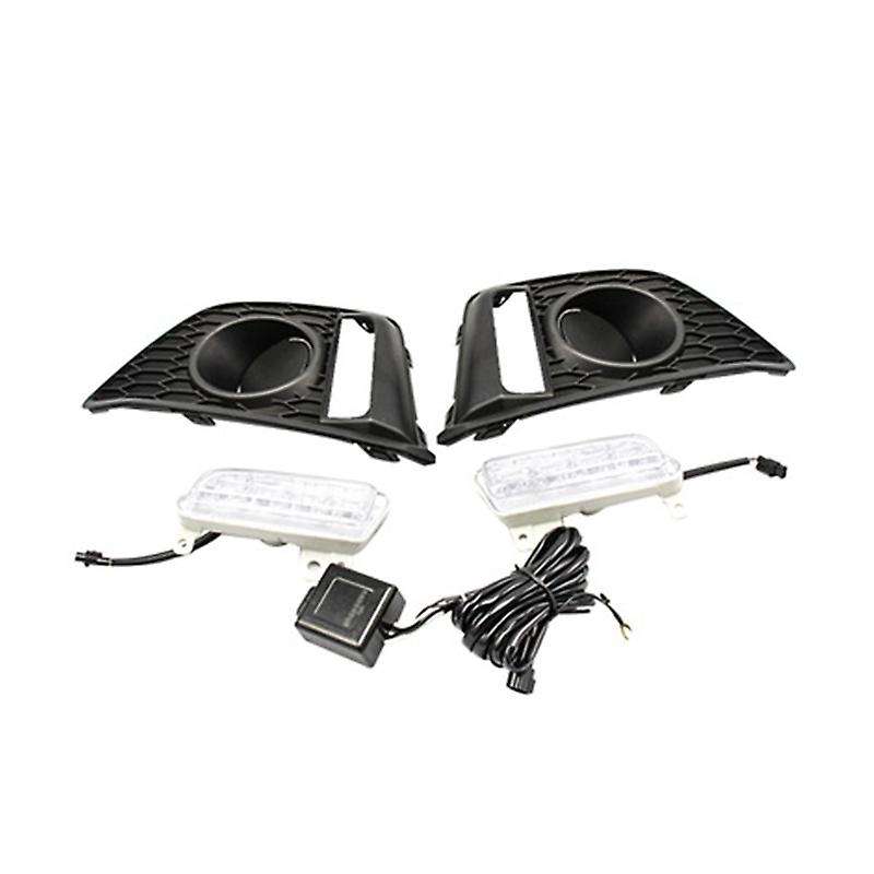 1 Set of LED DRL Daytime Running Lights, Modified Fog Lights, Fuitable for Jazz 2014 2015 2016 2017