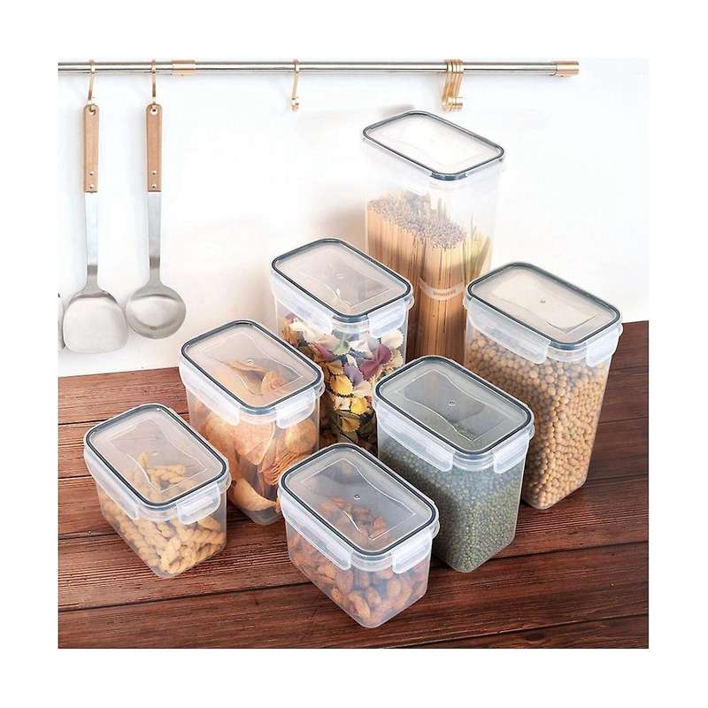 1 Set Of Sealed Transparent Storage Container with Cover for Holding Cereal Candy, Kitchen Food Stor