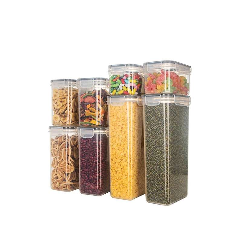 1 Set Of Sealed Transparent Storage Container with Cover for Holding Cereal Candy, Kitchen Food Stor