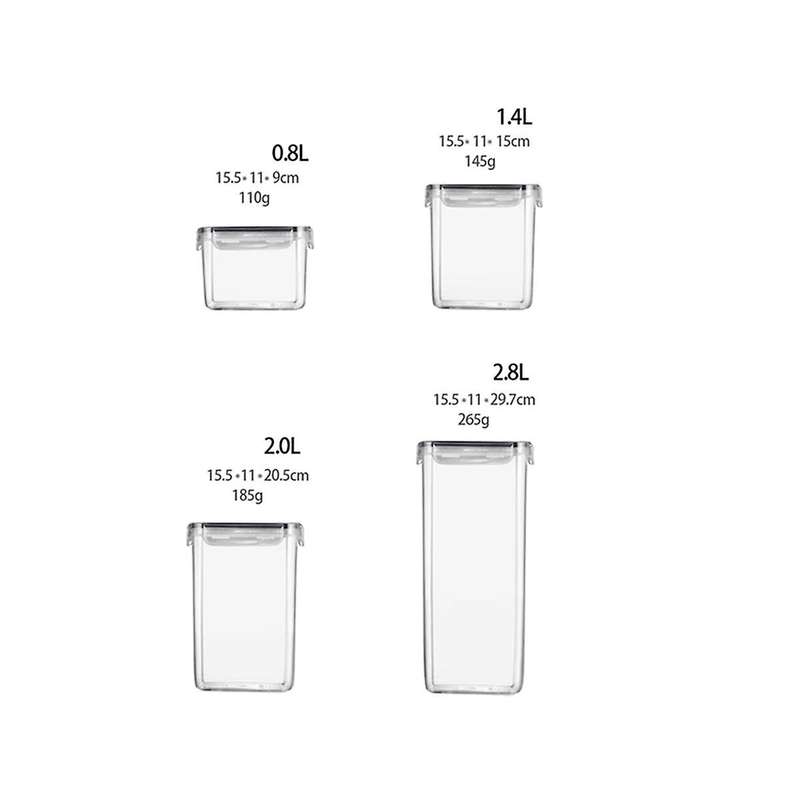 1 Set Of Sealed Transparent Storage Container with Cover for Holding Cereal Candy, Kitchen Food Stor
