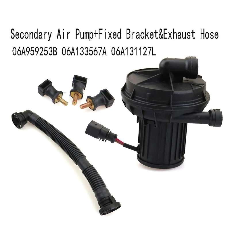 1 Set Secondary Air Pump+Fixed Bracket&Exhaust Hose for B5 Golf MK5 6 A4 A6 06A959253B 06A133567A 06