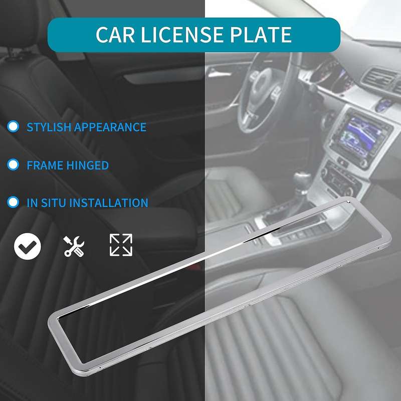 1 Set Stainless Steel European Russian 8k Car License Plate Frame (silver)