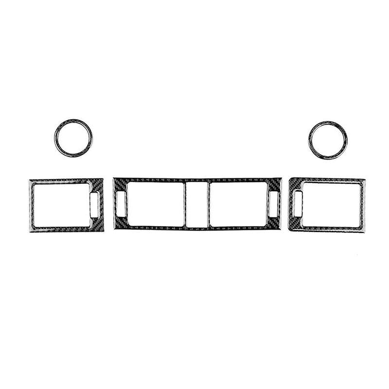 1 Set/5PC Carbon Fiber Interior Air Vent Outlet Fits for M- C Class W204 07-10