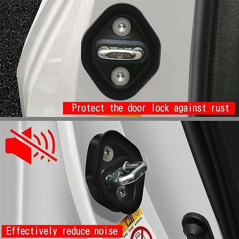 1 Sets Car Silicone Reduce Noise Door Lock Protector Latches Stopper Covers for Accord Odyssey