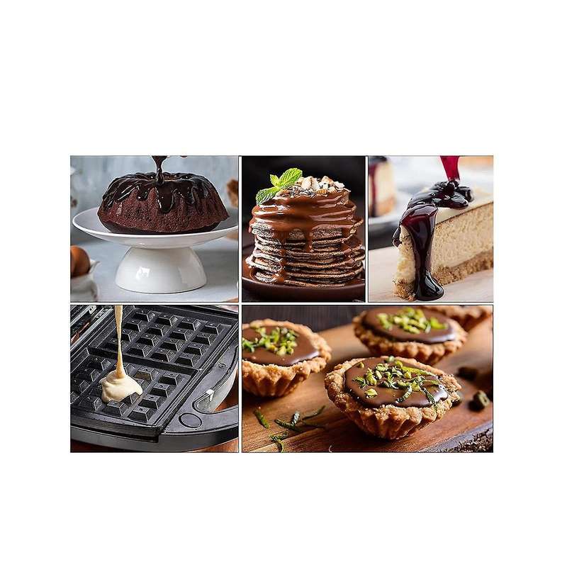 1 Stainless Steel Baking Funnel Pancake Dough Dispenser + Fixed Stand with Dough Collector
