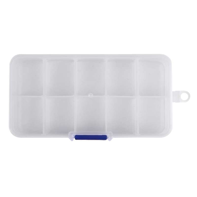1 to 10 Compartment Plastic Storage Box Transparent for Pearl Pin Jewelry Tools Small Accessories
