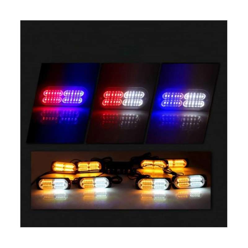 1 Tow 8 In Warning Lights Strobe Side Lights Grille Lights Yellow