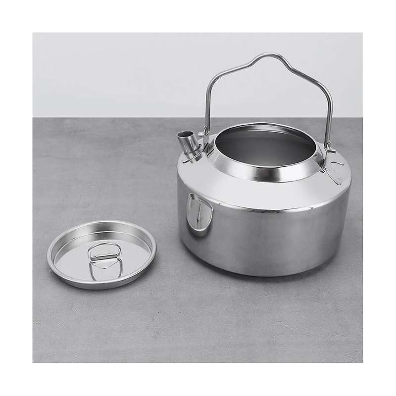 1.2l Stainless Steel Outdoor Camping Kettle Outdoor Teapot for Hiking Backpacking Picnic