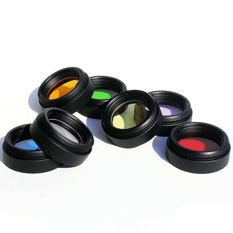 1.25 Inches Color Filter Kit (7 Pcs) Thread 28.6X0.6mm for Astronomical Telescope Accessory