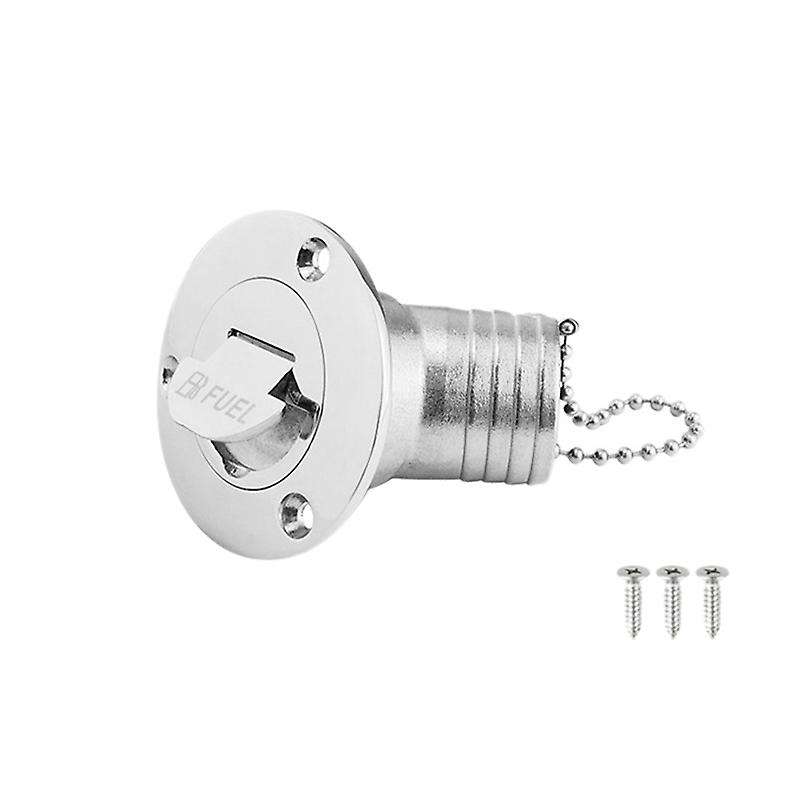 1.5 inch Boat Fuel Deck Filler Angled Fill 316 Marine Grade Stainless Steel Keyless Cap Boat Accesso