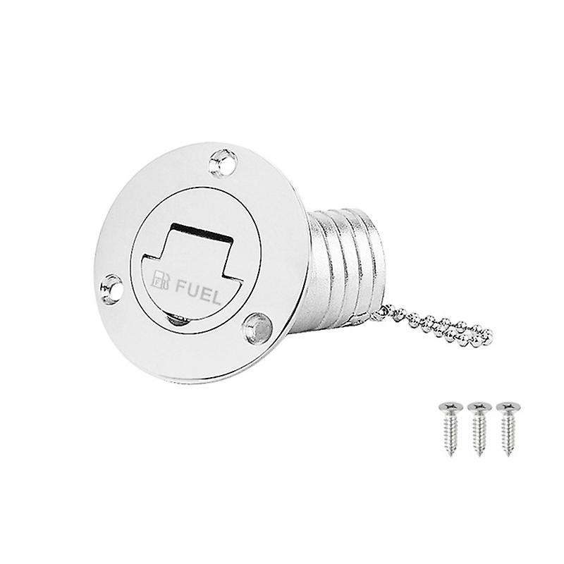 1.5 inch Boat Fuel Deck Filler Angled Fill 316 Marine Grade Stainless Steel Keyless Cap Boat Accesso