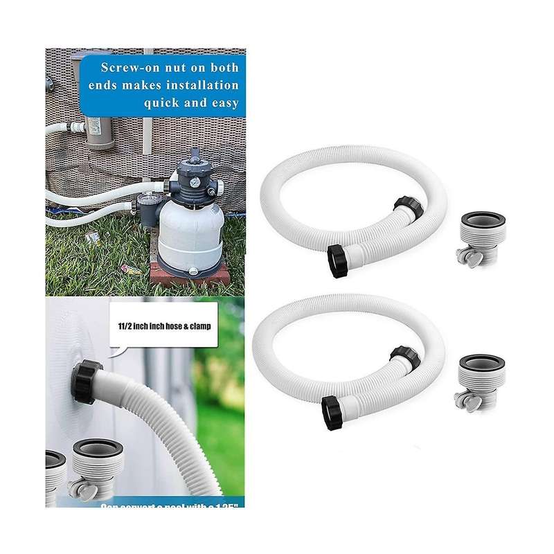 1.5indiameter Pool Pump Hoses Adapter for Above Ground Pools-59in Long Pool Hoses for Filter Pump&s