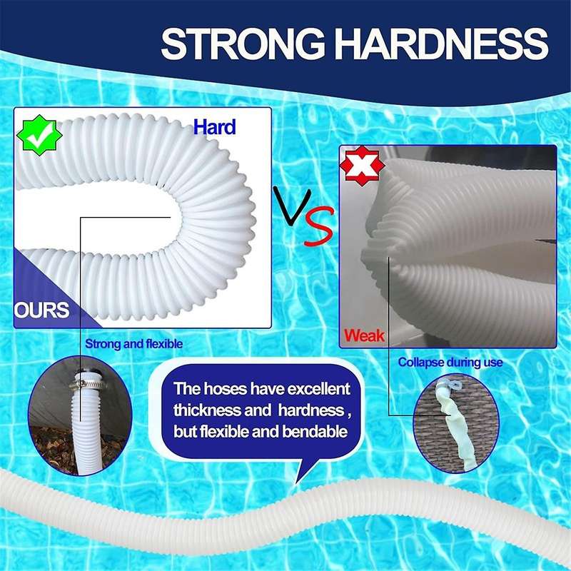 1.5in Pool Hoses for Above Ground Pools, 1.5in Diameter Pool Pump Replacement Hose 5 Filter Pump Hos