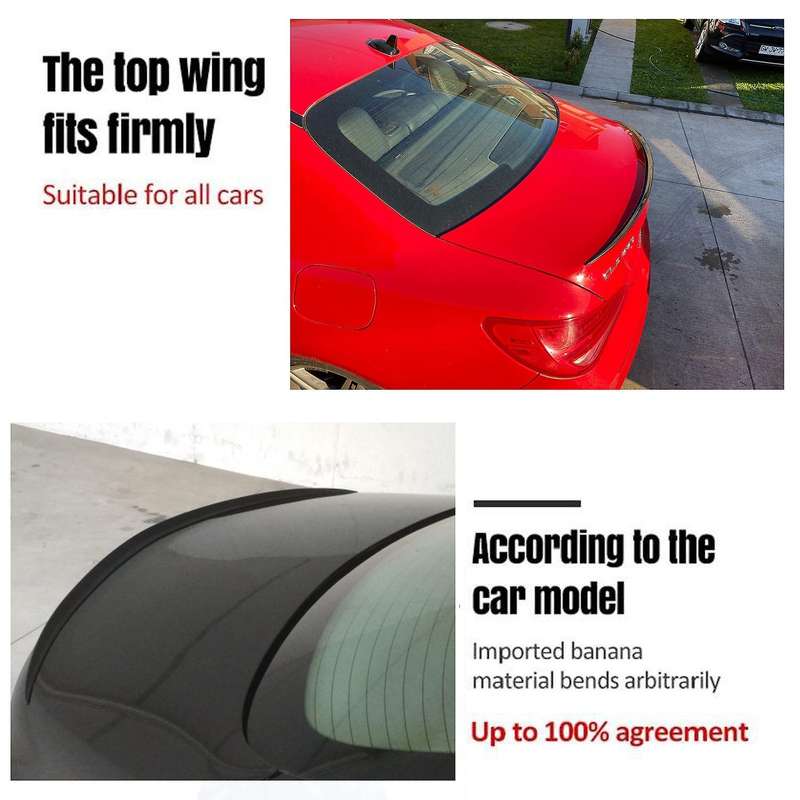 1.5M Universal Roof Spoiler Gloss Black Tail Wing Spoiler Rear Trunk Spoiler for