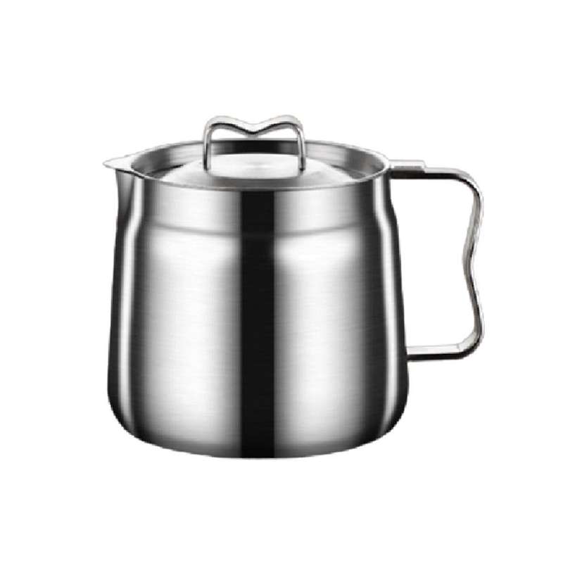 1.5l Stainless Steel Oil Filter Pot Lard Strainer Tank Container Jug High Capacity Storage Can Kitc