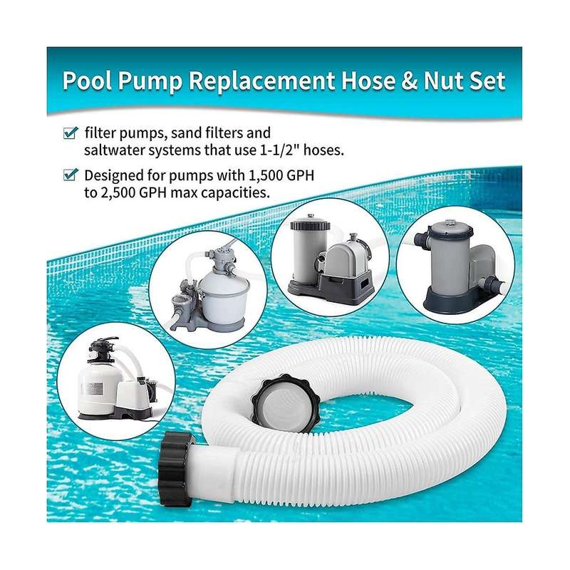 1.5indiameter Pool Pump Hoses for Above Ground Pools-59in Long Pool Hoses for Filter Pumps&saltwate