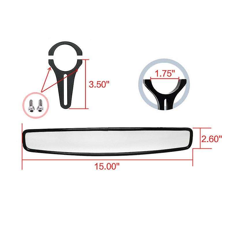 1.75 Inch Roll Bar Wide Rear View Mirror Set for RZR800 XP900 UTV