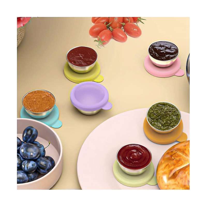 1.6oz Salad Dressing Container with Lids, Condiment Containers to Go, Leakproof Dipping Sauce Cups